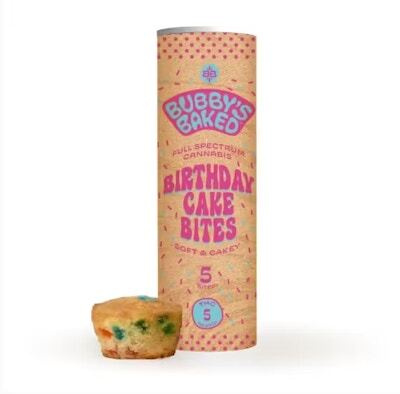 Product Bubby's Baked | Birthday Cake Bites | 5mg/5pk | 25mg